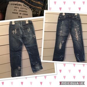 Girls distressed jeans